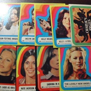 Lot of 9 1977 Charlie's Angels Stickers