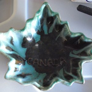 Vintage 1960 dated, Maple Leaf Shaped Coin Dish or Ashtray