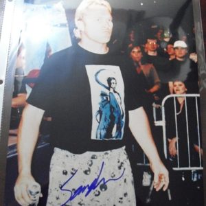 Early 1990s Blonde Wrestler Photograph Autographed