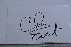 Chris Evert Signed Index Card