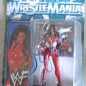 Unique 1998 SIGNED WWF Jacqueline Wrestling Figure MIB