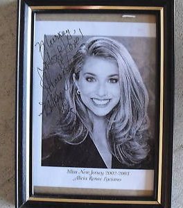 Signed Photograph Miss New Jersey 2002 Alicia Luciano