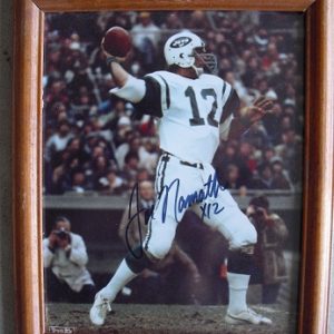 Joe Namath Autographed 8x10 Photograph Framed