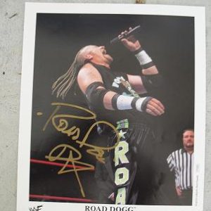 Autographed Press Photograph WWF WWE Wrestler Road Dogg
