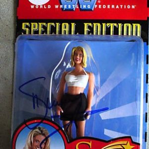 Unique 1997 SIGNED WWF Sunny Girl Wrestling Figure MIB