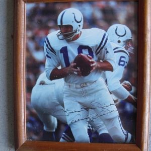 Johnny Unitas Autographed 8x10 Photograph Framed