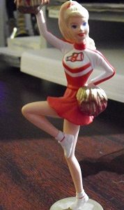 2002 Hallmark Cheerleader Barbie Christmas Ornament