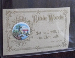 Late 1800s Era Bible Words Motto Trade Card