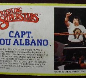 1980s LJN Wrestling Bio Card Capt Lou Albano