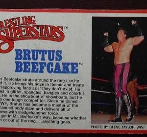 1980s LJN Wrestling Bio Card Brutus Beefcake