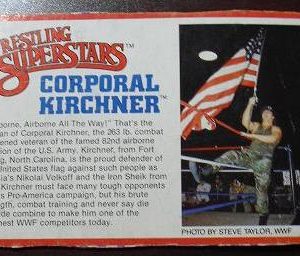 1980s LJN Wrestling Bio Card Corporal Kirschner