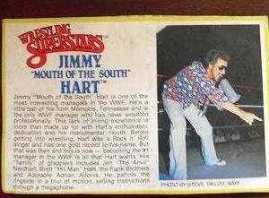 1980s LJN Wrestling Bio Card Jimmy Hart