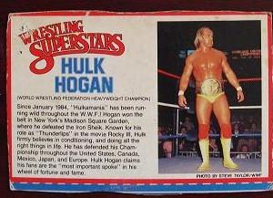 1980s LJN Wrestling Bio Card Hulk Hogan