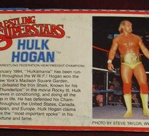 Vintage 1980s LJN Wrestling Bio Card Hulk Hogan