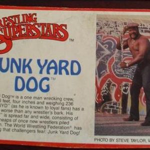 Vintage 1980s LJN Wrestling Bio Card Junk Yard Dog