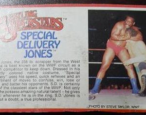 1980s LJN Wrestling Bio Card SD Jones