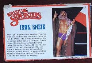 1980s LJN Wrestling Bio Card The Iron Sheik