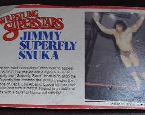 1980s LJN Wrestling Bio Card Jimmy Snuka