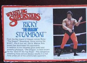 1980s LJN Wrestling Bio Card Ricky Steamboat