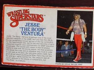 1980s LJN Wrestling Bio Card Jesse Ventura