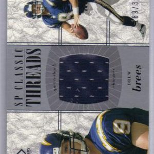 2002 UD SP Legendary Cuts Jersey Card Drew Brees