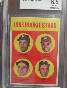 BVG 6.5 1963 Topps Gaylord Perry Rookie Card