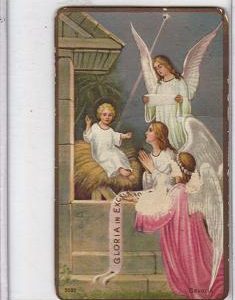 LAte 1800s Religious Card Gloria Jesus