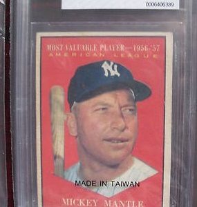 BVG 4 1961 Topps Mickey Mantle MVP Card #475