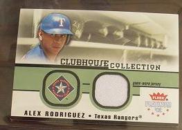 2002 Fleer Clubhouse Alex Rodriguez Jersey Card