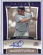 2005 UD Trilogy JD Closser Autographed Card