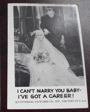 1960s Universal Marry Me Monster Card