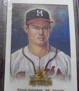 2002 Donruss Diamond Kings Eddie Mathews SAMPLE Card