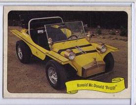 1975 Fleer George Barris Card Ronald McDonald Buggy