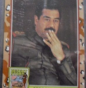 1991 Topps Saddam Hussein Trading Card