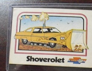 1976 Shoverolet Funny Trading Card