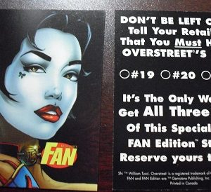 Lot of 2 Overstreet's Fan Promotional Cards