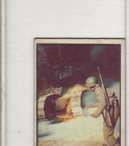 1950 Topps Freedom's War Burning a Tank Card