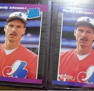 Lot of 2 1989 Donruss Randy Johnson Rookie Cards