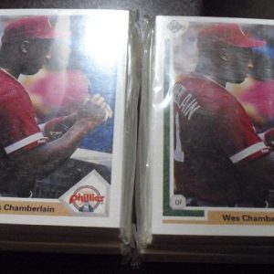 Lot of 150 1991 Upper Deck Wes Chamberlain Rookie Cards