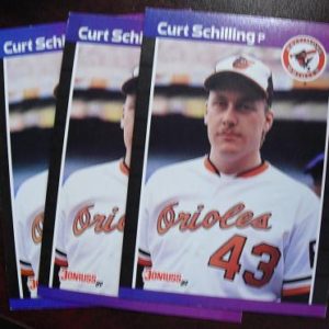 Lot of 3 1989 Donruss Curt Schilling Rookie Cards