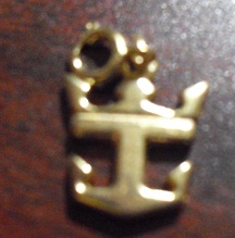 Vintage Gold Tone Ship Anchor Charm