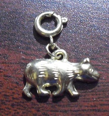 Gold Tone Bear Cub Charm