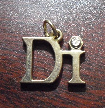 Gold Tone with Diamond Chip Di Charm