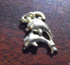 Gold Tone Triple Dolphins Charm