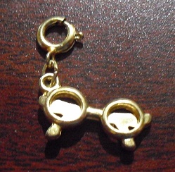 Gold Tone Eyeglasses Charm