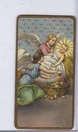 Small Late 1800s Era Baby Jesus Religious Card