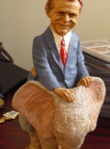 Unique 1999 Tom Clark George Bush on Donkey Statue 8"