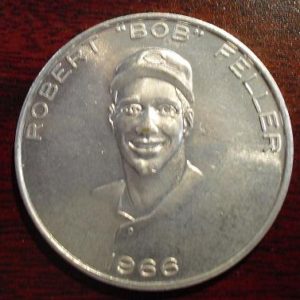 1966 Aluminum Coin Bob Feller Indians