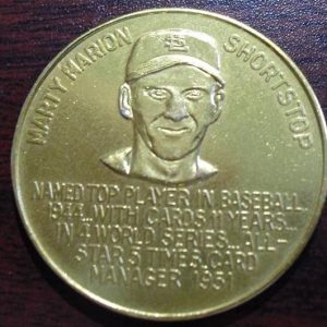 1966 Aluminum Coin St Louis Cardinals Marty Marion