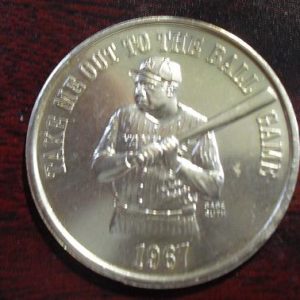 1967 Babe Ruth MArdi Gras Commemorative Coin